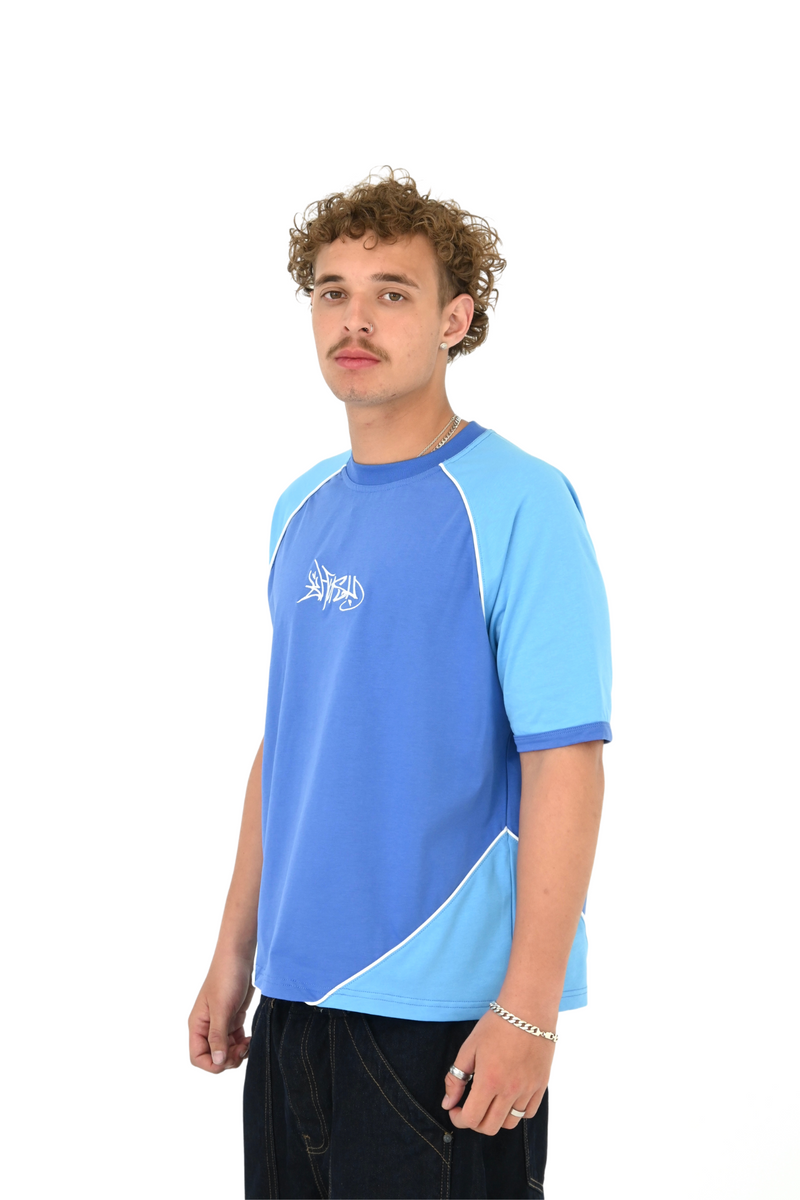 Double Panel Tee (Blue)