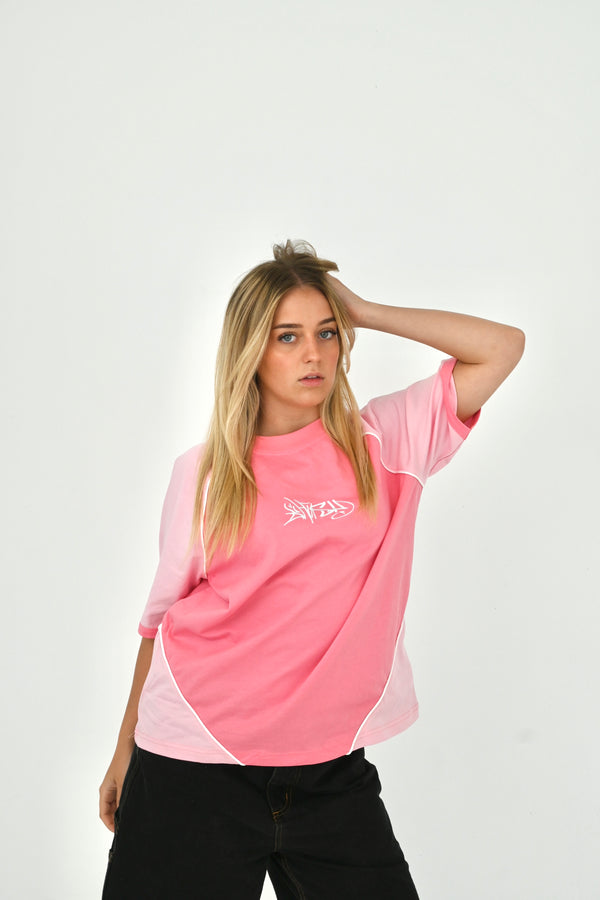 Double Panel Tee (Pink)