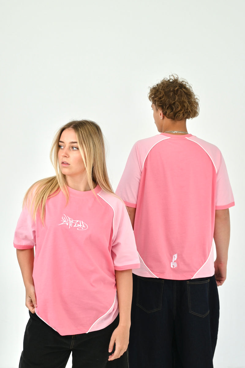 Double Panel Tee (Pink)